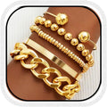 Gold Bracelets Stack Chunky Bangle Bracelet Set Punk Cuban Link Bracelets for Women
