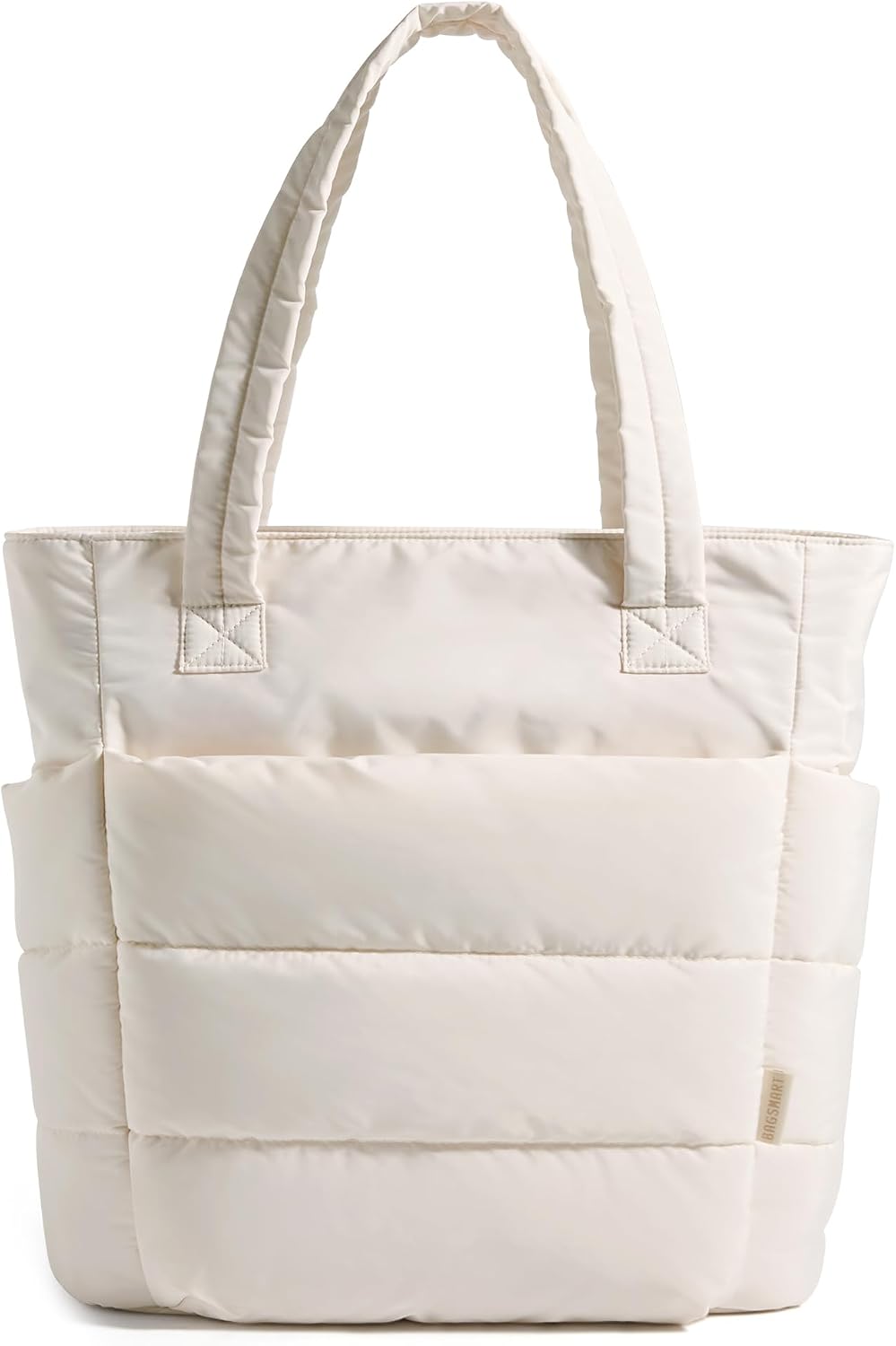 Women. Lightweight Puffy Tote Bag with Compartments Shoulder Bag Handbag for Travel. Work.