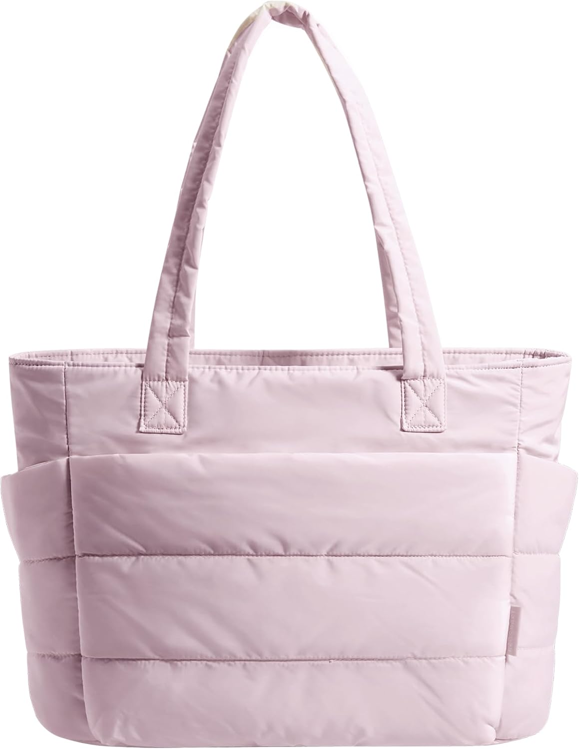 Women. Lightweight Puffy Tote Bag with Compartments Shoulder Bag Handbag for Travel. Work.