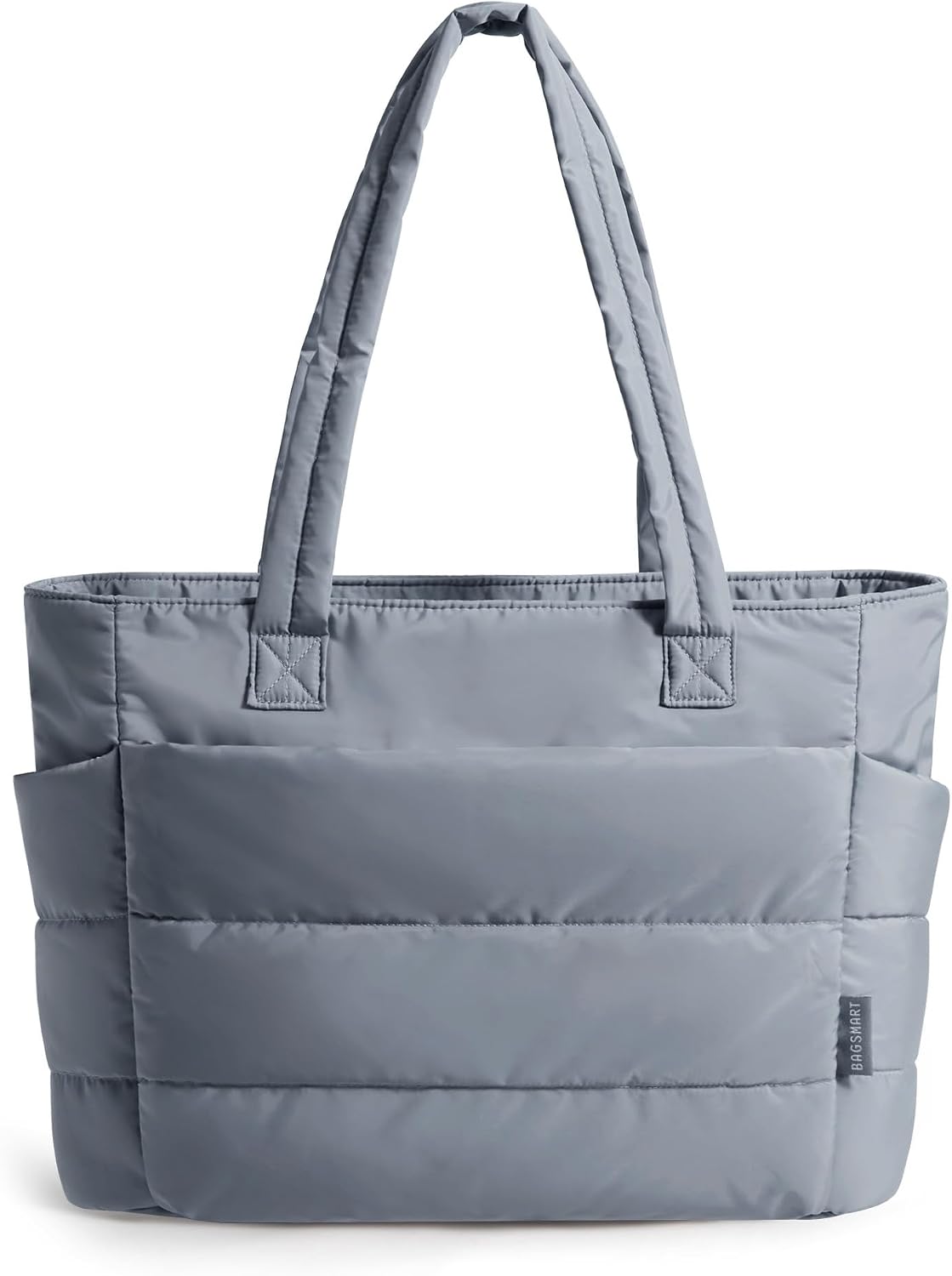Women. Lightweight Puffy Tote Bag with Compartments Shoulder Bag Handbag for Travel. Work.