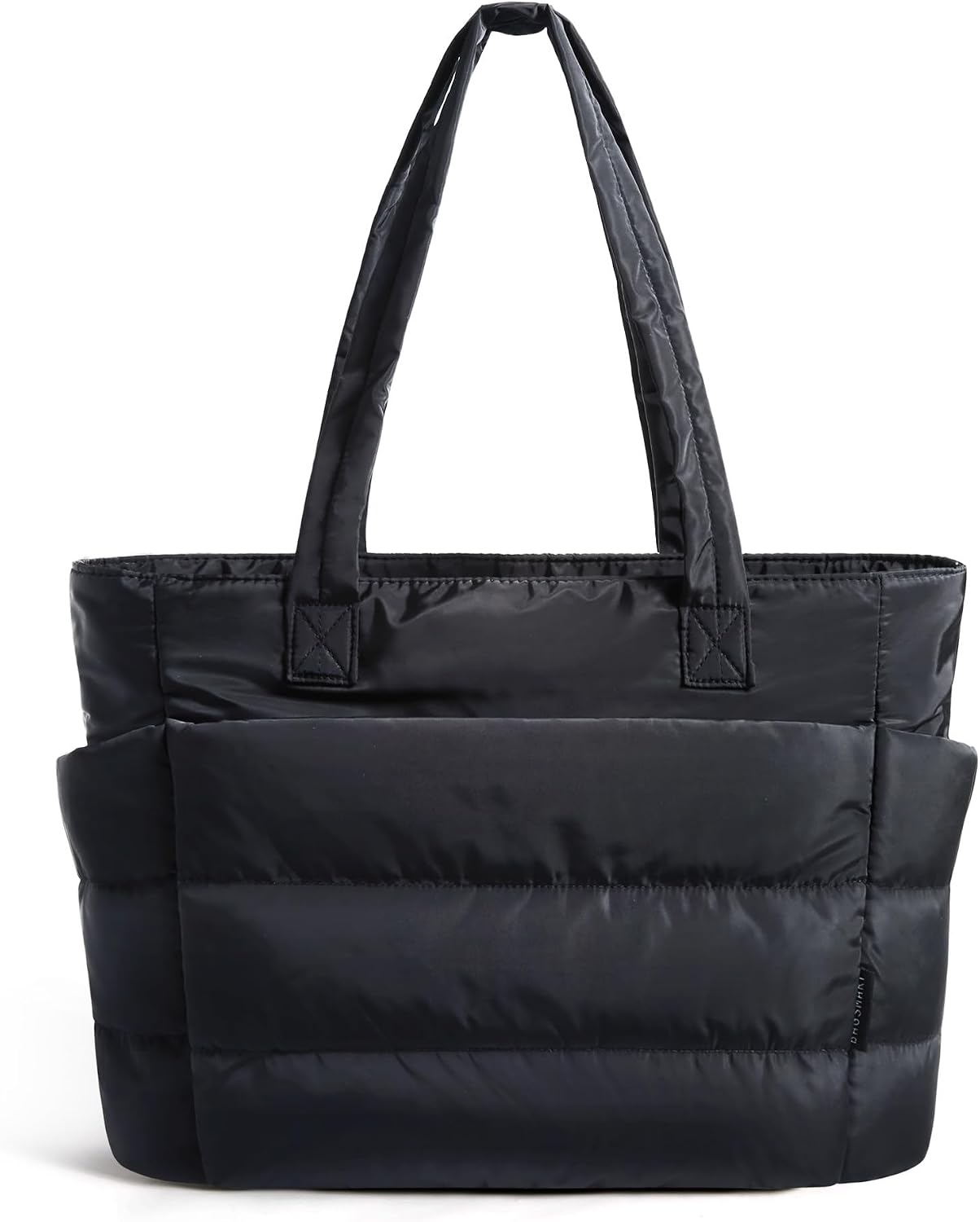 Women. Lightweight Puffy Tote Bag with Compartments Shoulder Bag Handbag for Travel. Work.