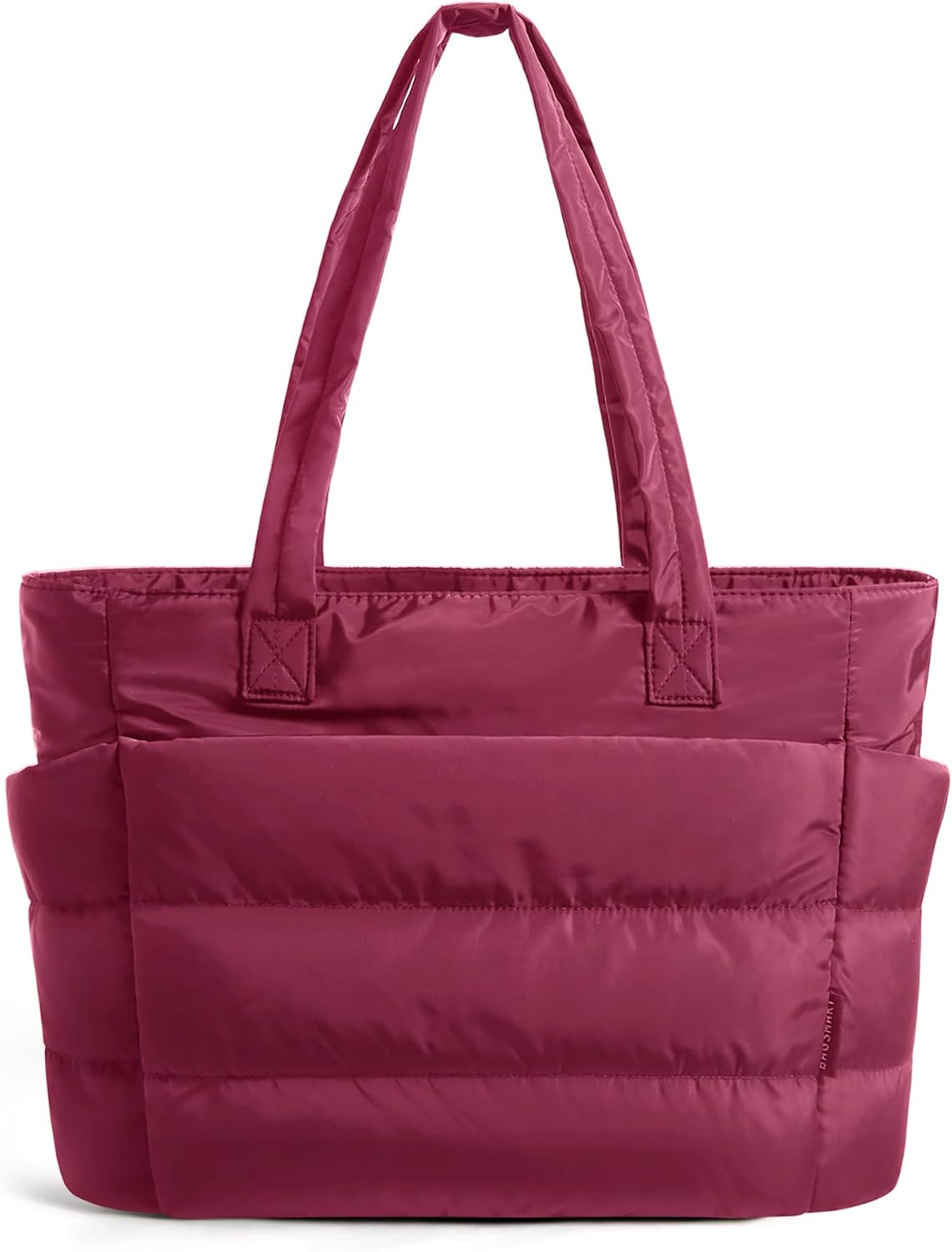 Women. Lightweight Puffy Tote Bag with Compartments Shoulder Bag Handbag for Travel. Work.