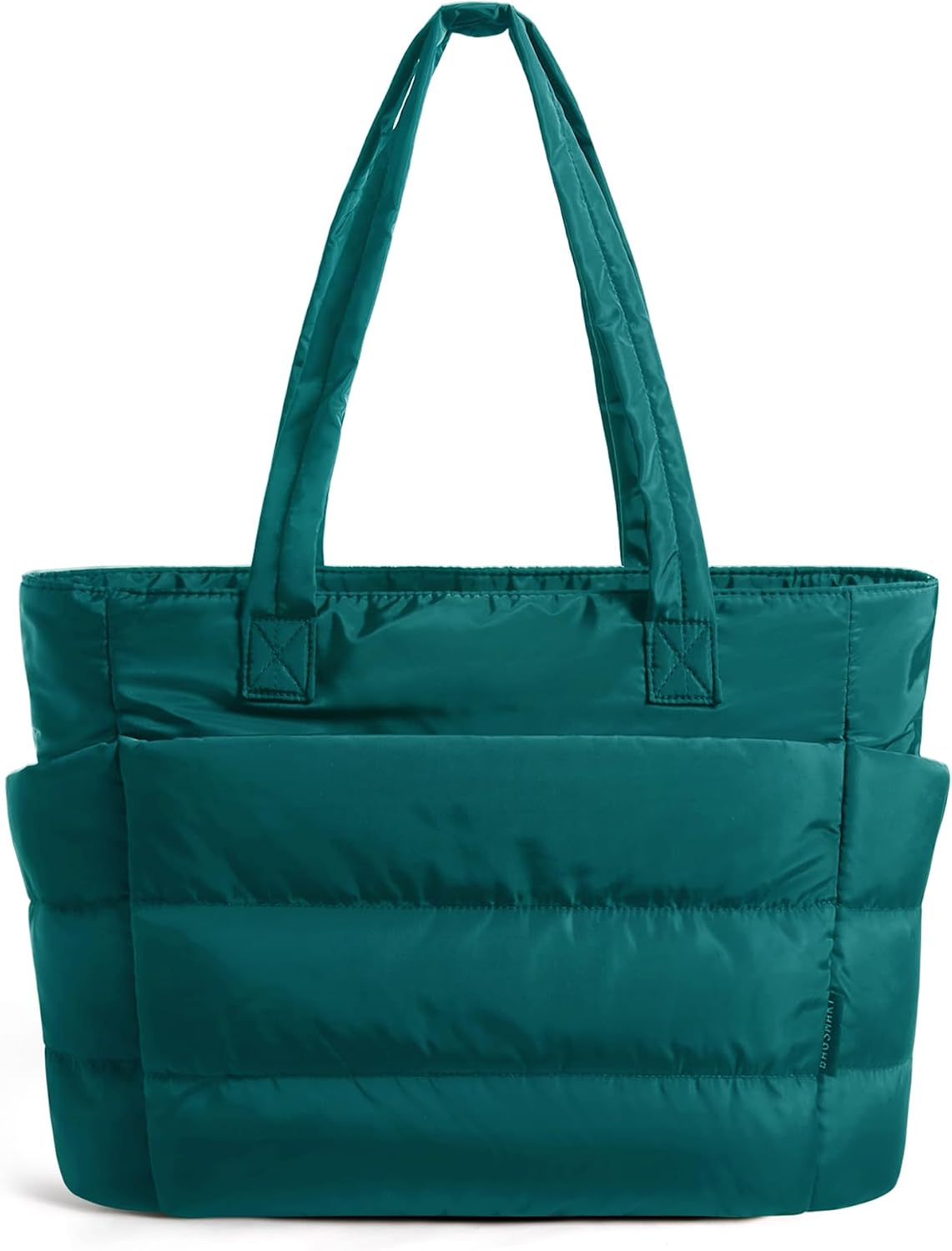Women. Lightweight Puffy Tote Bag with Compartments Shoulder Bag Handbag for Travel. Work.