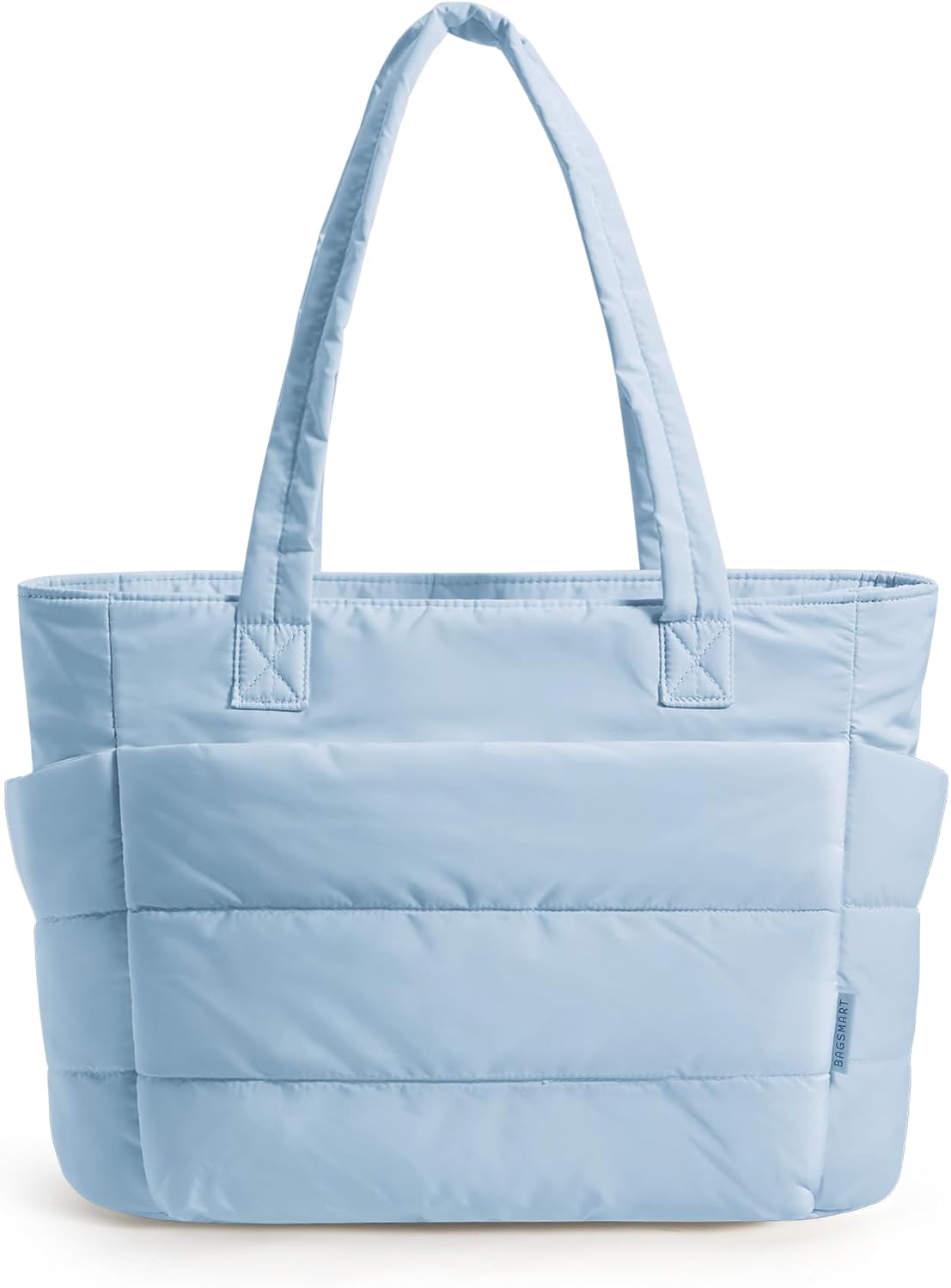 Women. Lightweight Puffy Tote Bag with Compartments Shoulder Bag Handbag for Travel. Work.