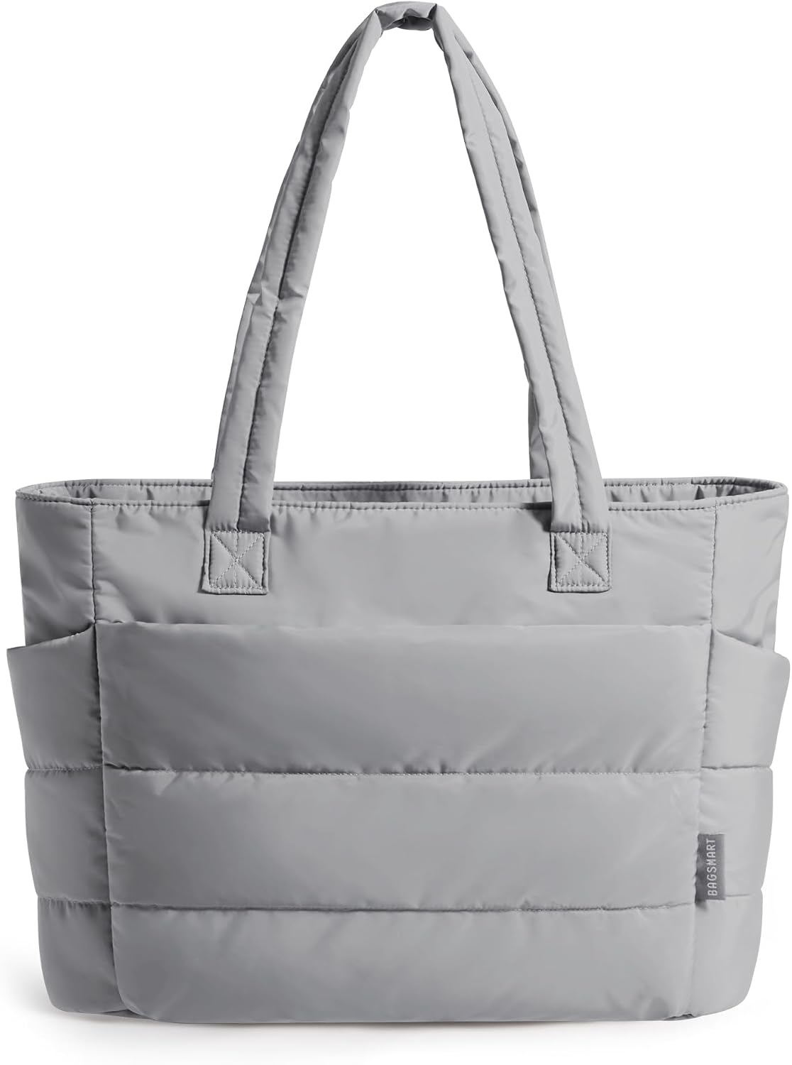 Women. Lightweight Puffy Tote Bag with Compartments Shoulder Bag Handbag for Travel. Work.