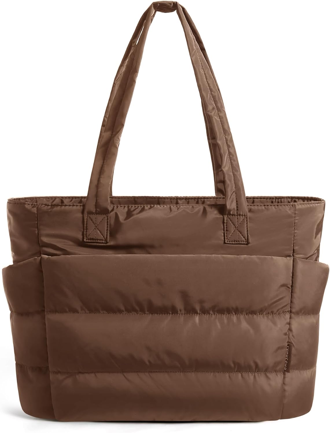 Women. Lightweight Puffy Tote Bag with Compartments Shoulder Bag Handbag for Travel. Work.