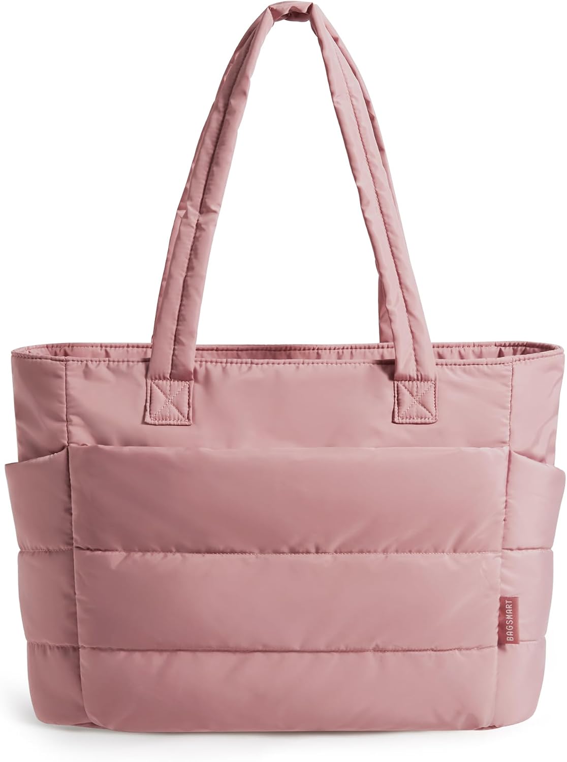 Women. Lightweight Puffy Tote Bag with Compartments Shoulder Bag Handbag for Travel. Work.