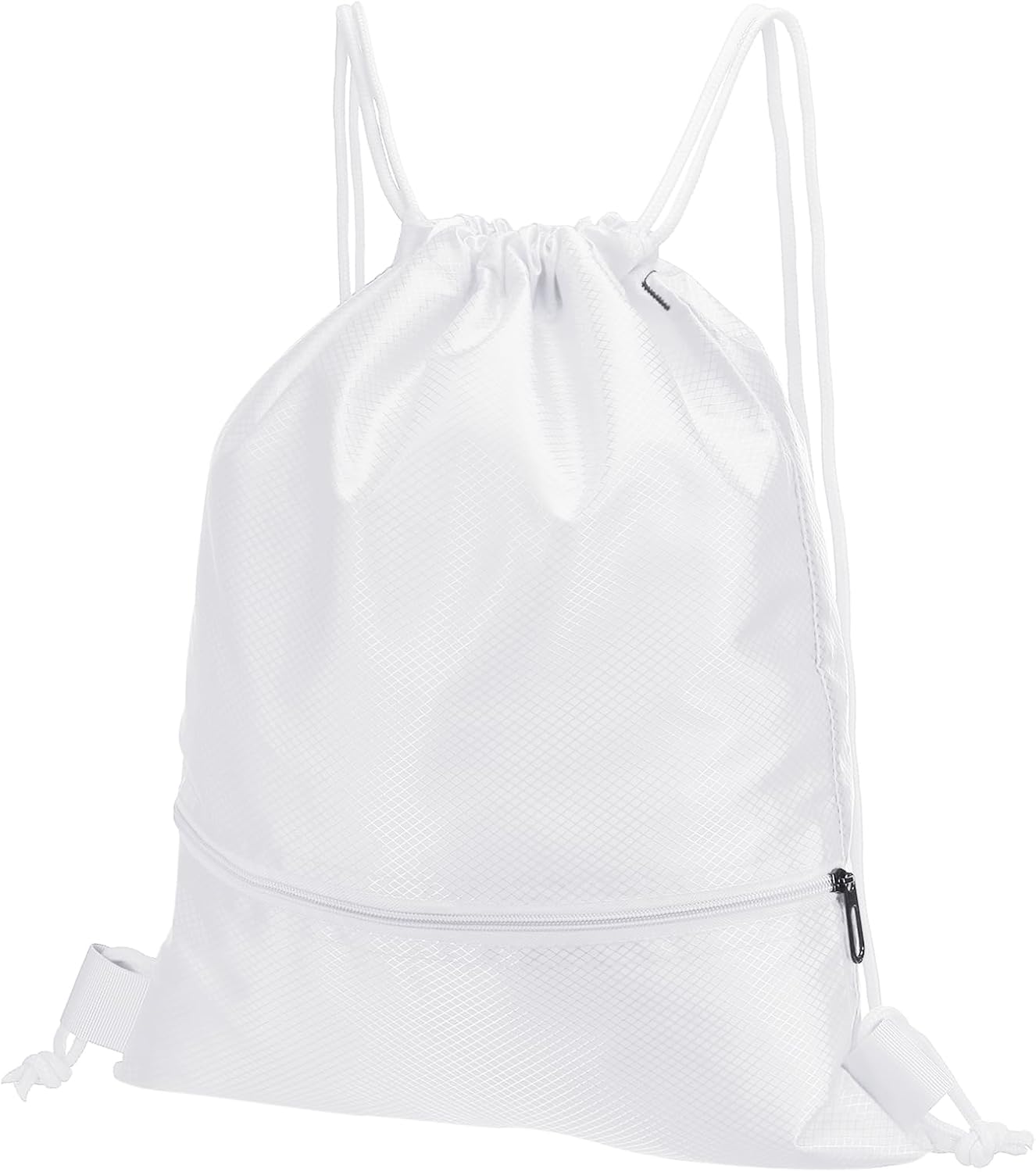 Drawstring Backpack Bag. Drawstring Gym Bags String Backpack with Zip Pocket for Women Men. Rose Red | Drawstring Bags