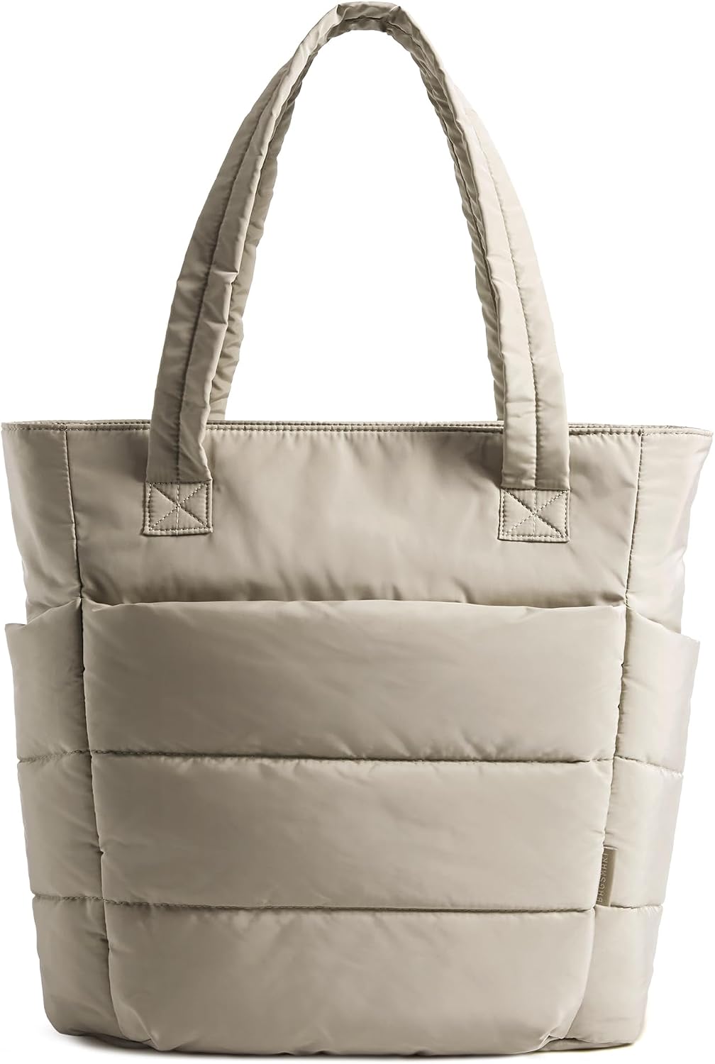 Women. Lightweight Puffy Tote Bag with Compartments Shoulder Bag Handbag for Travel. Work.