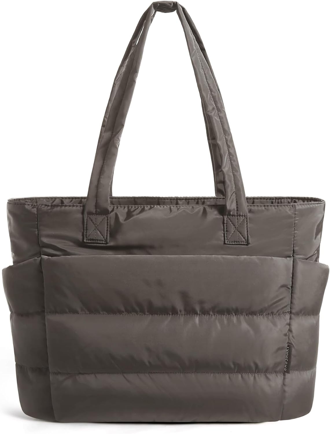 Women. Lightweight Puffy Tote Bag with Compartments Shoulder Bag Handbag for Travel. Work.