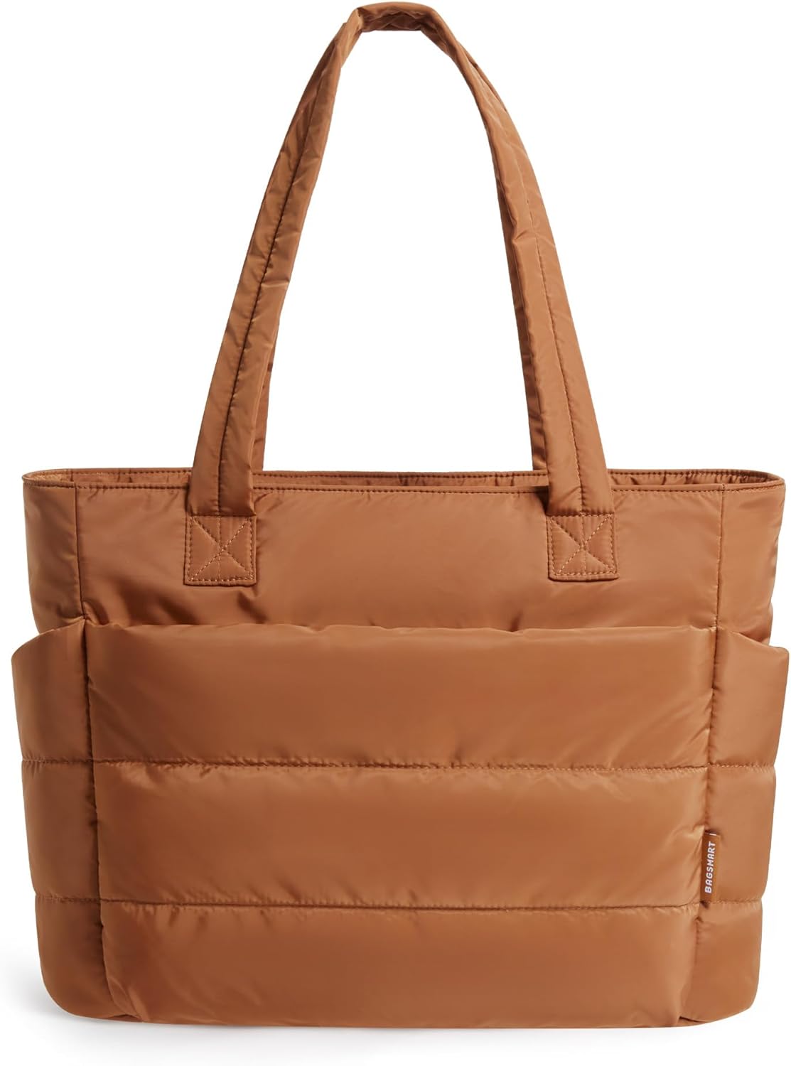 Women. Lightweight Puffy Tote Bag with Compartments Shoulder Bag Handbag for Travel. Work.