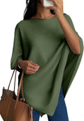 Women Lightweight Elegant Poncho Sweater Pullover Womens Fall Clothes.