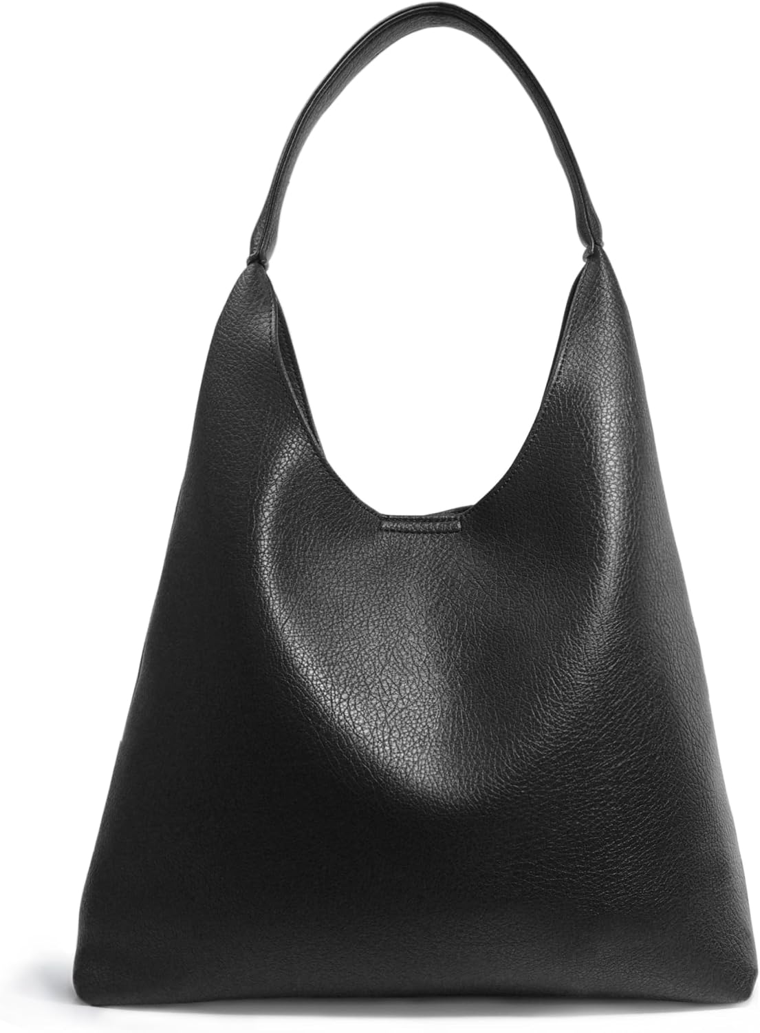 Women Soft Vegan Leather Shoulder Handbag Slouchy Tote Purses