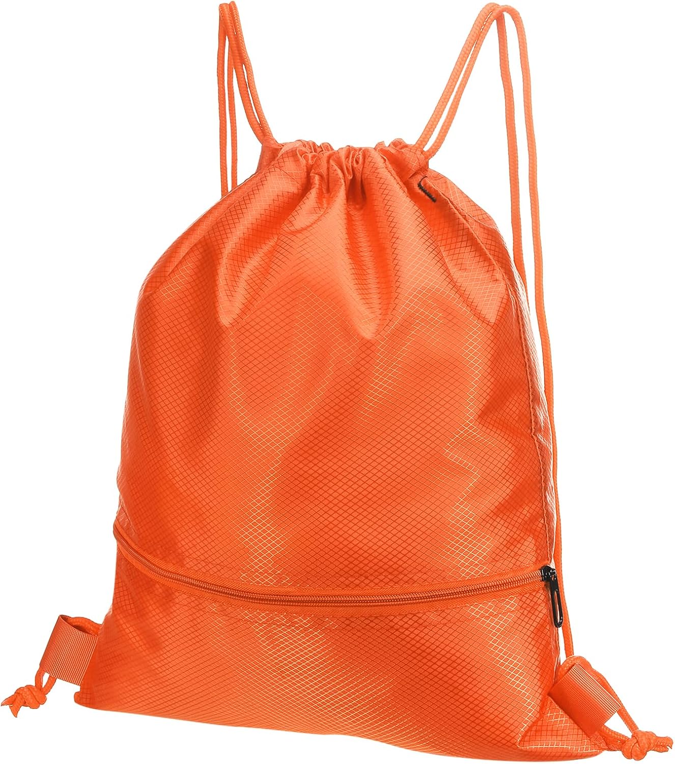 Drawstring Backpack Bag. Drawstring Gym Bags String Backpack with Zip Pocket for Women Men. Rose Red | Drawstring Bags