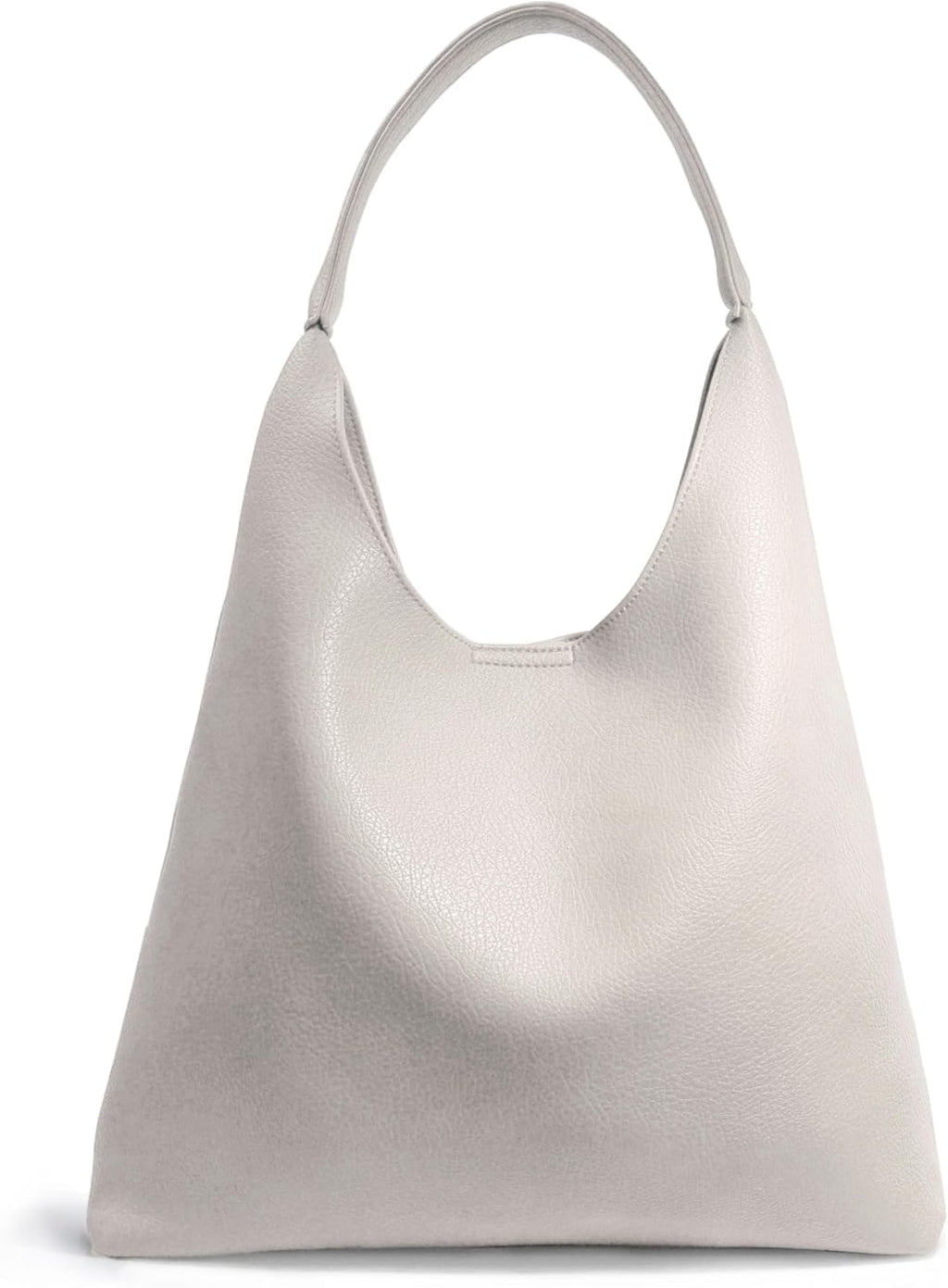 Women Soft Vegan Leather Shoulder Handbag Slouchy Tote Purses