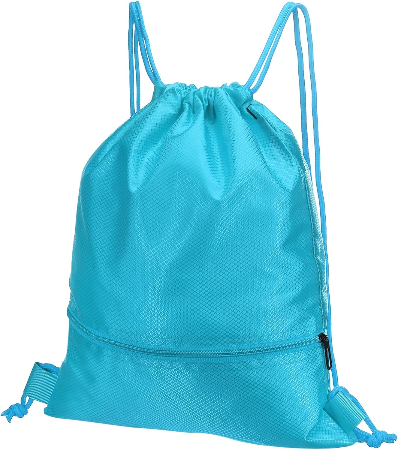 Drawstring Backpack Bag. Drawstring Gym Bags String Backpack with Zip Pocket for Women Men. Rose Red | Drawstring Bags