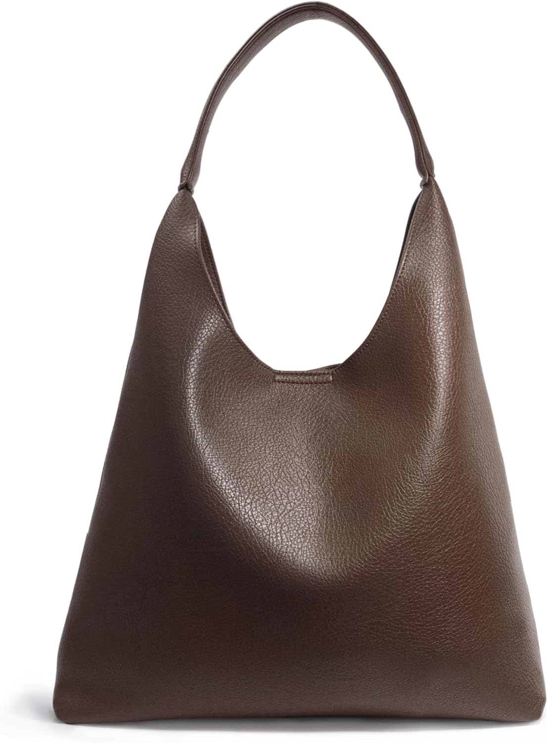 Women Soft Vegan Leather Shoulder Handbag Slouchy Tote Purses