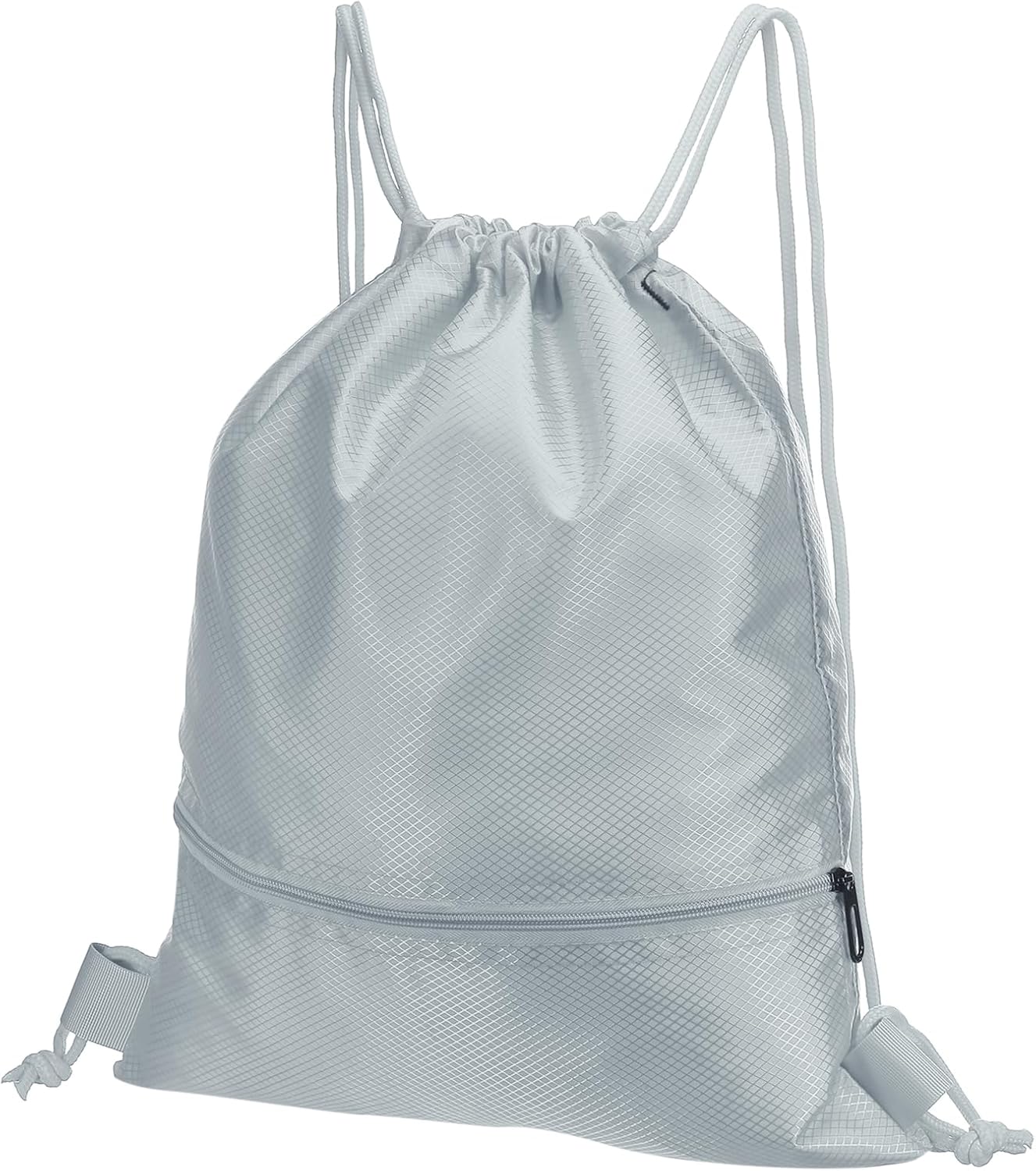 Drawstring Backpack Bag. Drawstring Gym Bags String Backpack with Zip Pocket for Women Men. Rose Red | Drawstring Bags